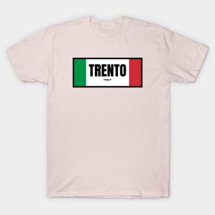 Trento City in Italian Flag Colors T-Shirt